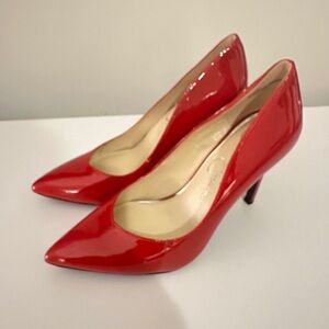 Chic Red Patent Leather Heels